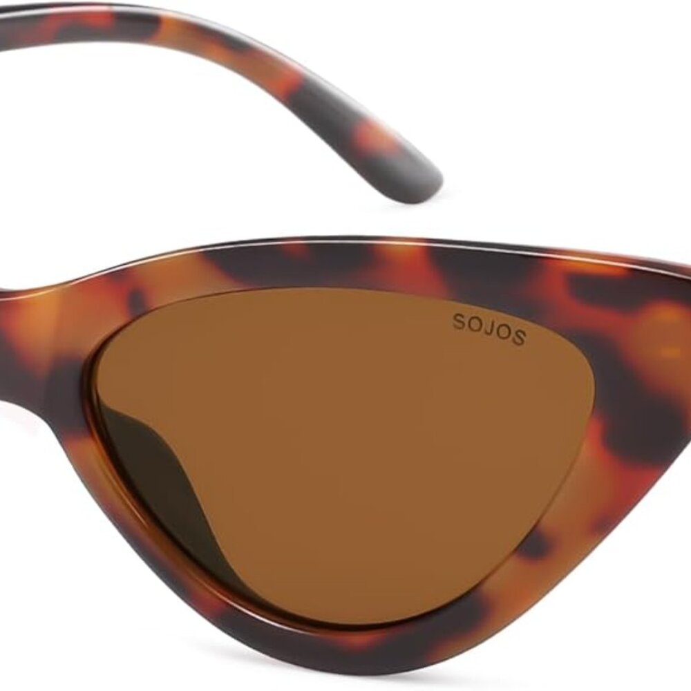 Retro Vintage Narrow Cat Eye Sunglasses for Women Clout Goggles Plastic Frame SJ